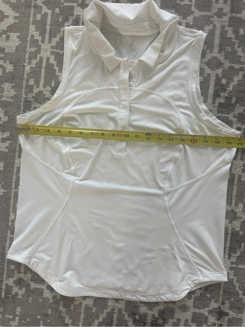 lululemon athletica White Sleeveless Polo Tank